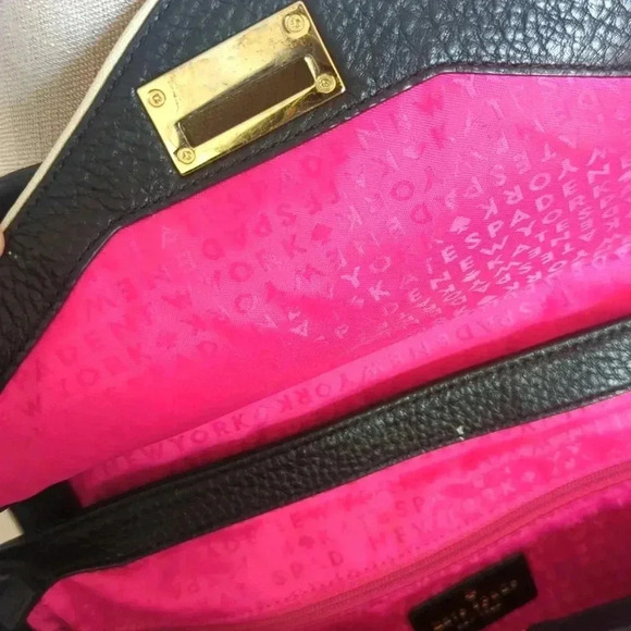 Kate Spade Wesley Place Laurel Satchel Black and Ivory - Picture 11 of 15